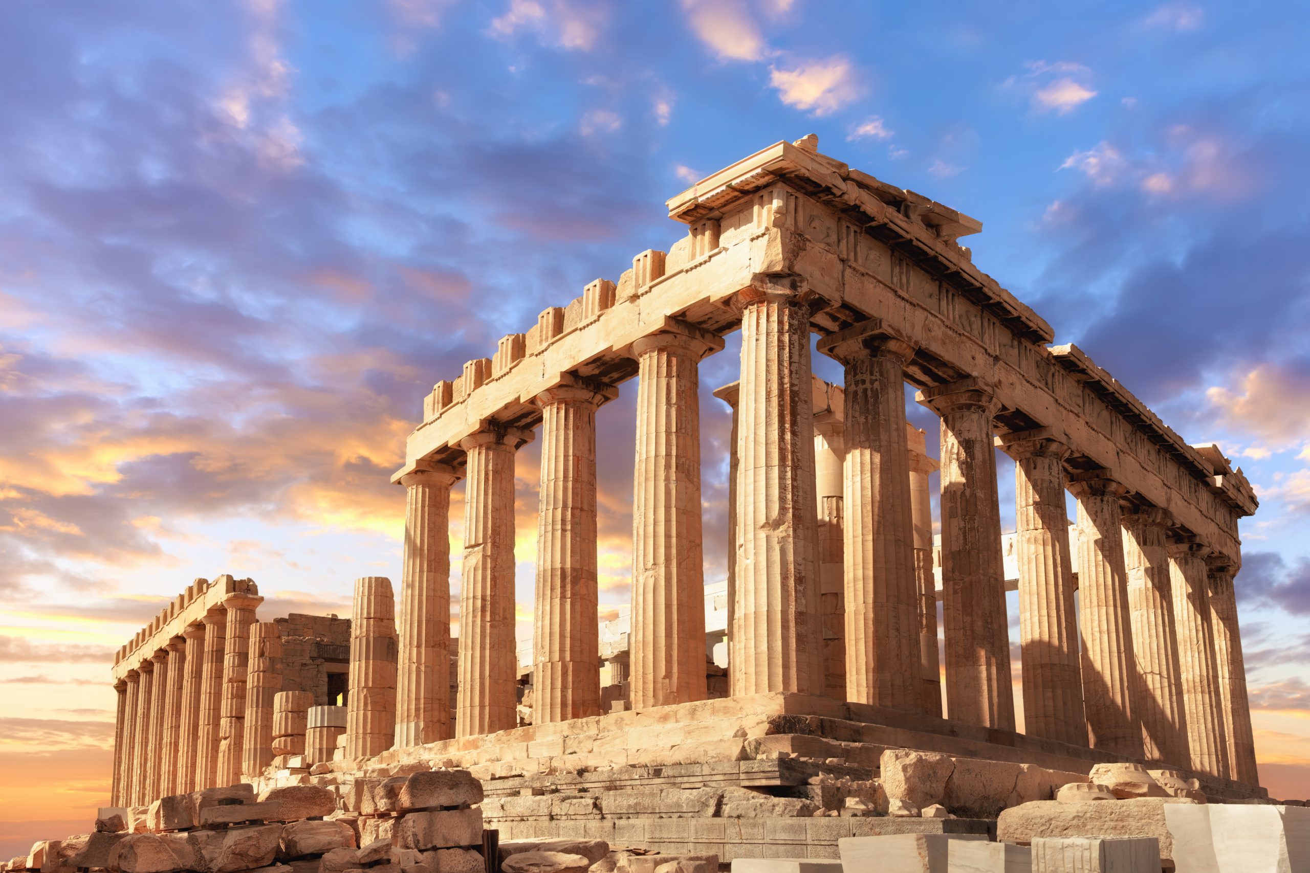 Partenon u zalazak sunca
